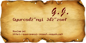 Gyurcsányi József névjegykártya